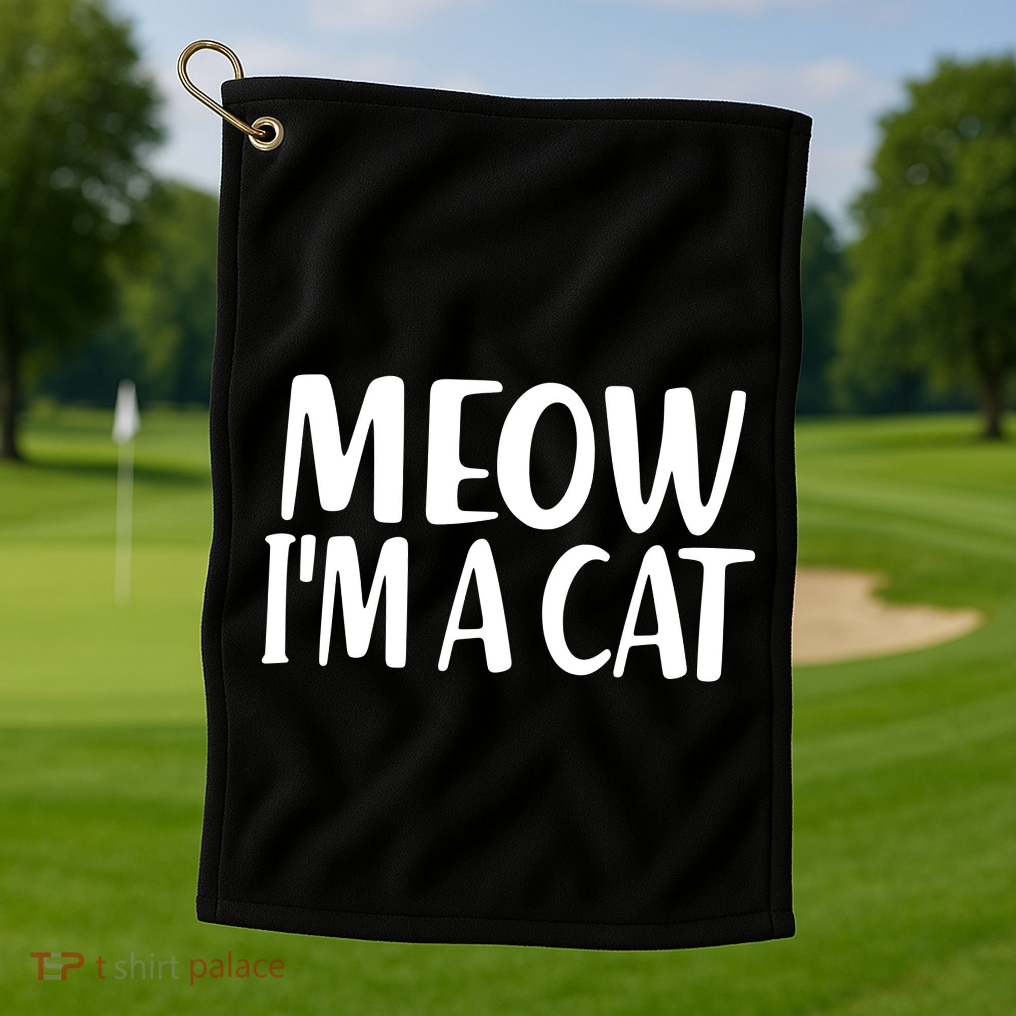 Funny Meow I'm A Cat Lazy Halloween Costume Golf Towel