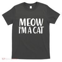 Funny Meow I'm A Cat Lazy Halloween Costume T-Shirt thumb 0