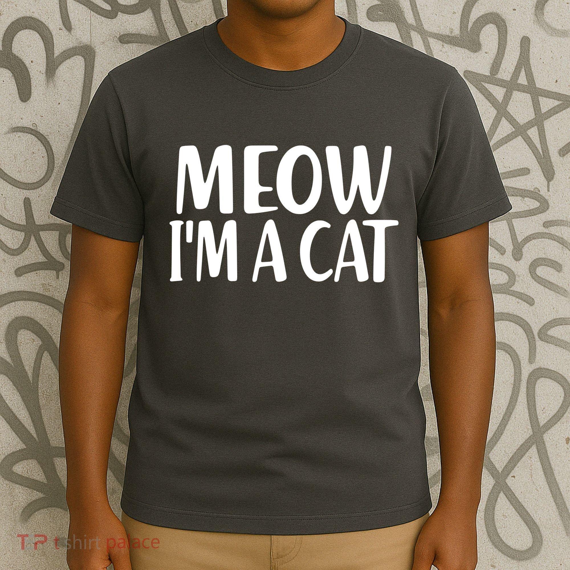 Funny Meow I'm A Cat Lazy Halloween Costume T-Shirt