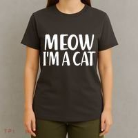 Funny Meow I'm A Cat Lazy Halloween Costume T-Shirt thumb 4