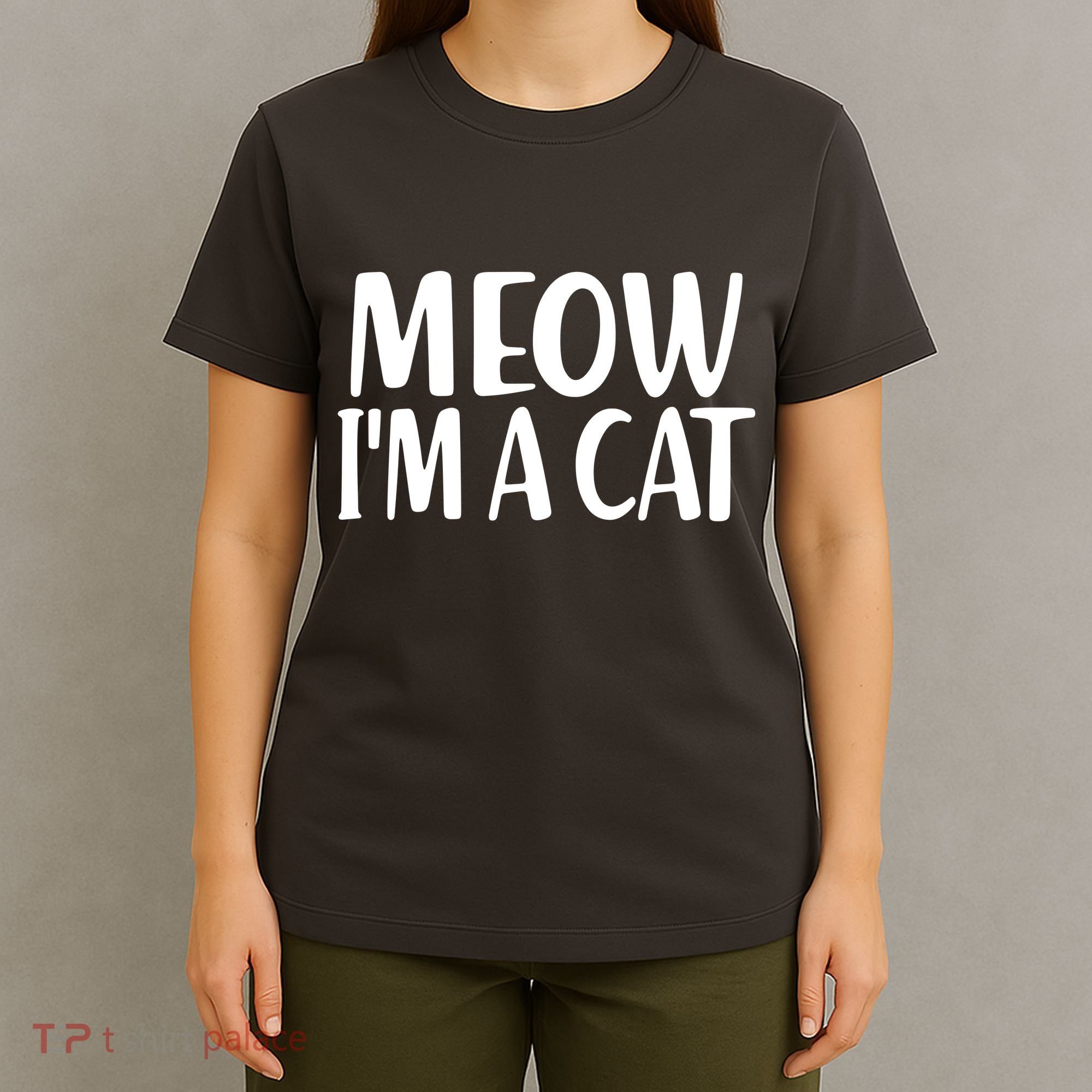 Funny Meow I'm A Cat Lazy Halloween Costume T-Shirt