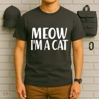 Funny Meow I'm A Cat Lazy Halloween Costume T-Shirt thumb 6