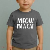 Funny Meow I'm A Cat Lazy Halloween Costume Toddler T-Shirt thumb 2