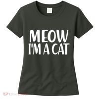 Funny Meow I'm A Cat Lazy Halloween Costume Women's T-Shirt thumb 0