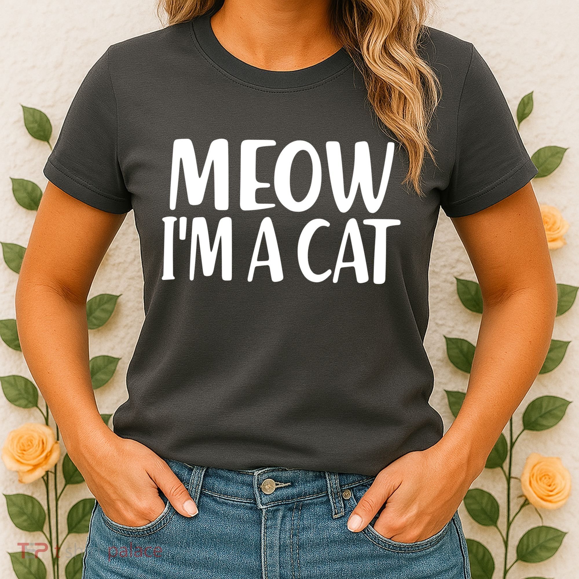 Funny Meow I'm A Cat Lazy Halloween Costume Women's T-Shirt