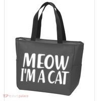 Funny Meow I'm A Cat Lazy Halloween Costume Tote Bag thumb 3