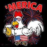 Funny Merica USA Rooster With Beer Kids Sweatshirt thumb 2
