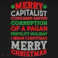 Funny Merry Capitalist Christmas Doggie Tank thumb 4