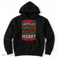 Funny Merry Capitalist Christmas Hoodie thumb 0