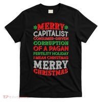 Funny Merry Capitalist Christmas T-Shirt thumb 0