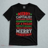 Funny Merry Capitalist Christmas T-Shirt thumb 5