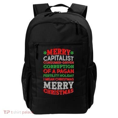 Funny Merry Capitalist Christmas Backpack
