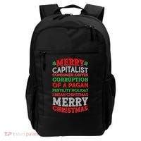 Funny Merry Capitalist Christmas Backpack thumb 0