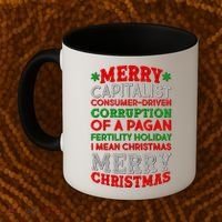 Funny Merry Capitalist Christmas Coffee Mug thumb 2