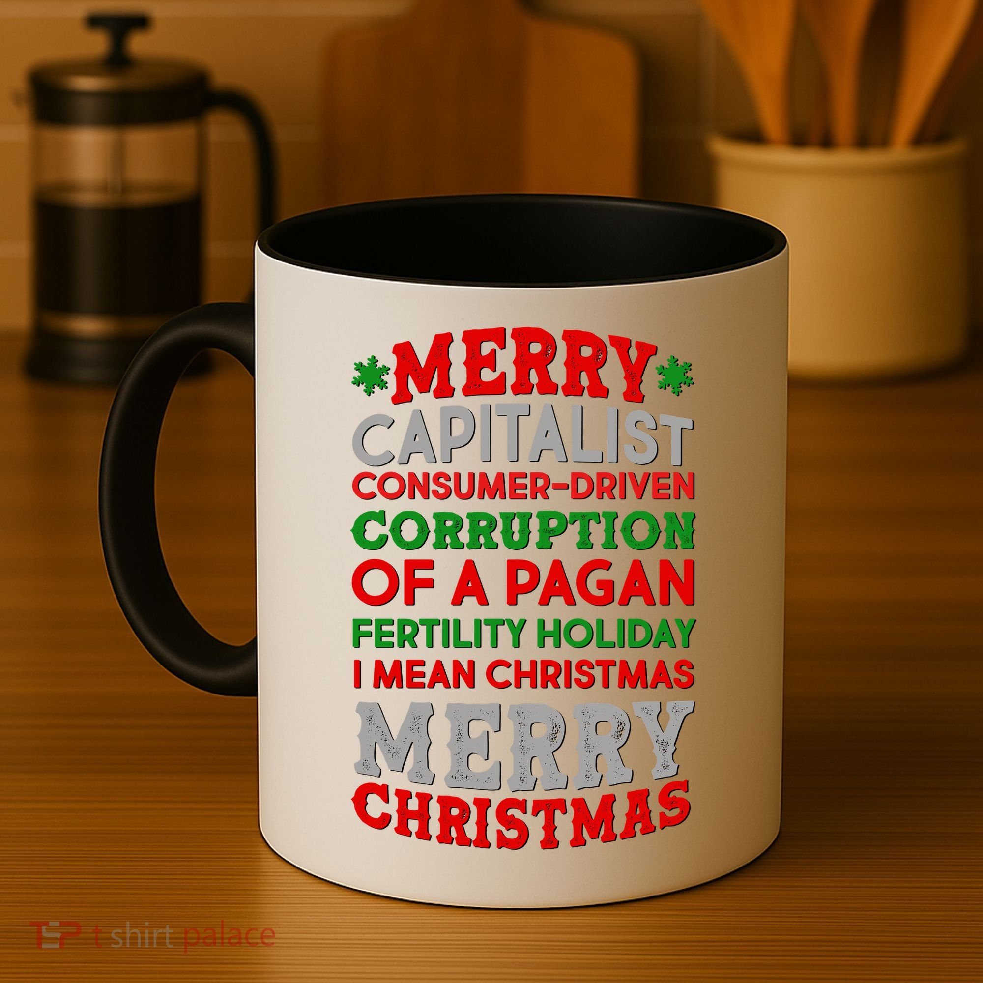 Funny Merry Capitalist Christmas Coffee Mug