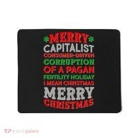 Funny Merry Capitalist Christmas Mousepad thumb 0