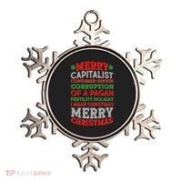 Funny Merry Capitalist Christmas Ornament thumb 0