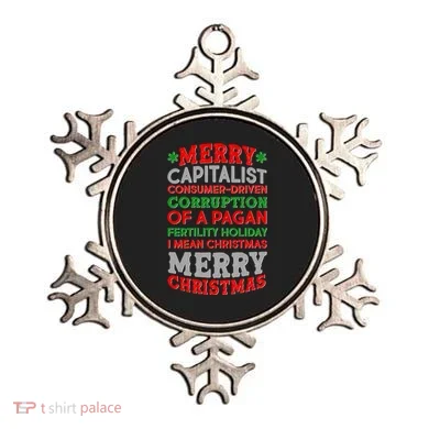 Funny Merry Capitalist Christmas Ornament