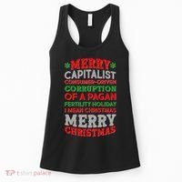 Funny Merry Capitalist Christmas Women's Tank Top thumb 0