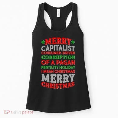 Funny Merry Capitalist Christmas Women's Tank Top