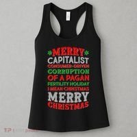 Funny Merry Capitalist Christmas Women's Tank Top thumb 3