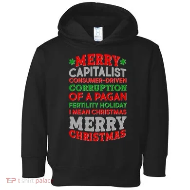 Funny Merry Capitalist Christmas Toddler Hoodie
