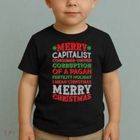Funny Merry Capitalist Christmas Toddler T-Shirt thumb 2