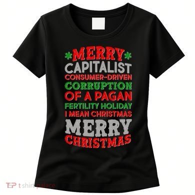 Funny Merry Capitalist Christmas Women's T-Shirt