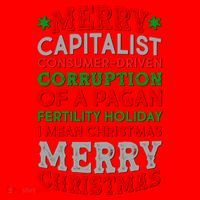 Funny Merry Capitalist Christmas Santa Hat thumb 1
