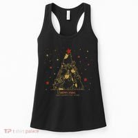 Funny Merry XMas and Happy Cat Year Christmas Tree Women's Tank Top thumb 0