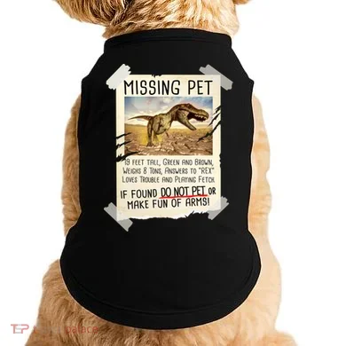 Funny Missing Pet T-Rex Dinosaur Doggie Tank
