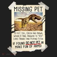Funny Missing Pet T-Rex Dinosaur Tumbler thumb 3