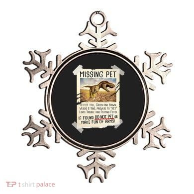 Funny Missing Pet T-Rex Dinosaur Ornament
