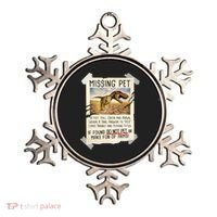 Funny Missing Pet T-Rex Dinosaur Ornament thumb 0