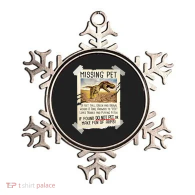 Funny Missing Pet T-Rex Dinosaur Ornament