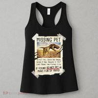 Funny Missing Pet T-Rex Dinosaur Women's Tank Top thumb 3