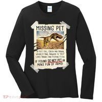 Funny Missing Pet T-Rex Dinosaur Women's Long Sleeve Shirt thumb 0