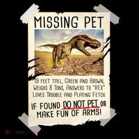 Funny Missing Pet T-Rex Dinosaur Women's T-Shirt thumb 6