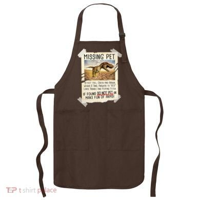Funny Missing Pet T-Rex Dinosaur Apron
