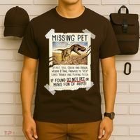 Funny Missing Pet T-Rex Dinosaur T-Shirt thumb 6