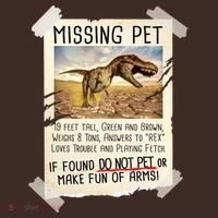 Funny Missing Pet T-Rex Dinosaur Kids Hoodie thumb 2