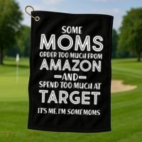 Funny Moms Shopping Problems Golf Towel thumb 1