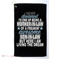 Funny Mother In law Awesome Son In Law Golf Towel thumb 0