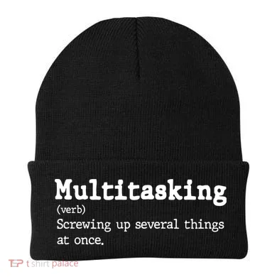 Funny Multitasking Definition Beanie