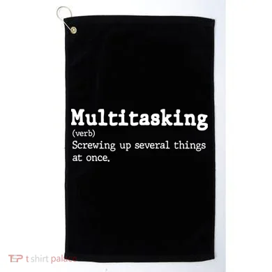 Funny Multitasking Definition Golf Towel