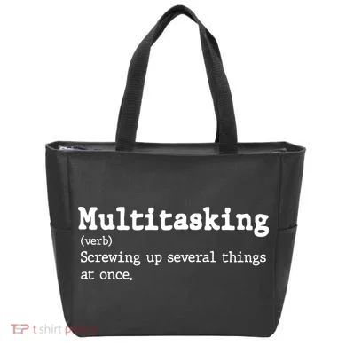 Funny Multitasking Definition Tote Bag