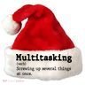 Funny Multitasking Definition Santa Hat