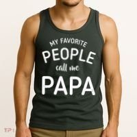 Funny My Favorite People Call Me Papa Tank Top thumb 3
