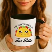 Funny My Princess Name is Taco Belle Coffee Mug thumb 3