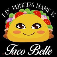 Funny My Princess Name is Taco Belle Women's Hoodie thumb 2
